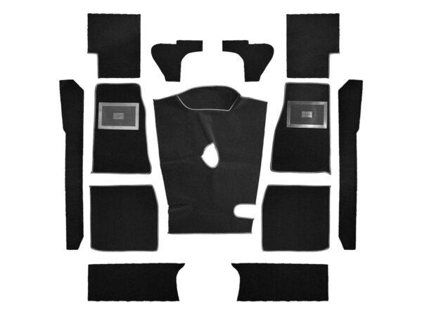 Carpet Set - Black (Centre Change) Best Quality Wool - BN7(MK2)