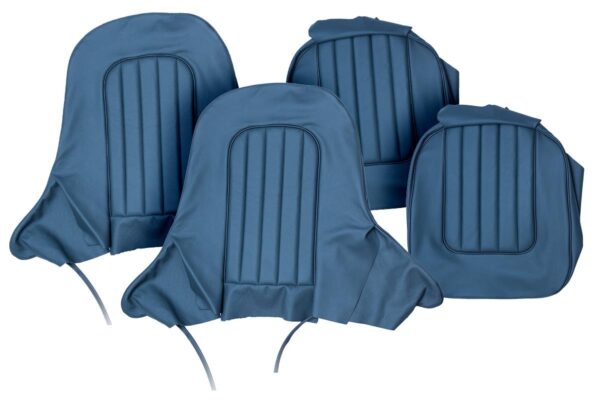Front Seat Cover Set - Blue/Blue Leather- BN1-BN4