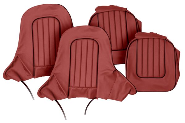 Front Seat Cover Set - Red/Black Leather- BN1-BN4