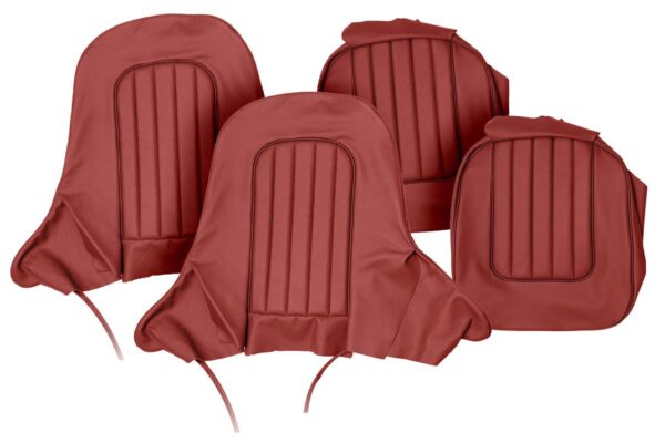 Front Seat Cover Set - Red/Red Leather - BN1-BN4